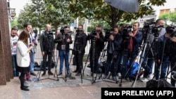 Mediji ispred Višeg suda, 9. maj 2019.