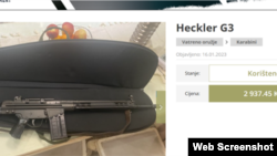 Oglas za prodaju heklera u BiH