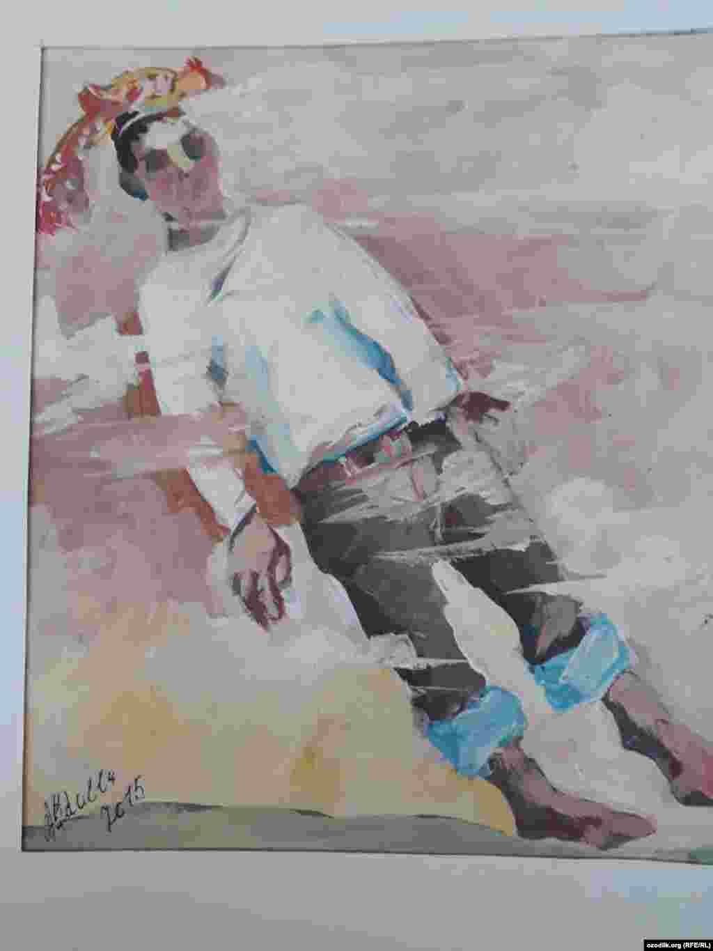 "Мамлакатим ва одамлар манзаралари" туркуми. Рассом Абдулла Холмирзаев