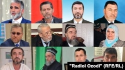 Активисты ПИВТ, арестованные в 2015 году и приговоренные к длительным срокам заключения. Единственная среди них женщина - Зурафо Рахмона вышла на свободу по амнистии, объявленной в честь 25-летия независимости Таджикистана