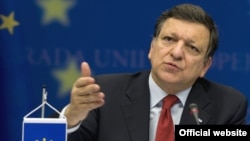 European Commission President Jose Manuel Barroso speaks to reporters in Brussels on March 19.