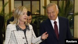 Встреча Хиллари Клинтон и Ислама Каримова в Ташкенте, 2011 год.