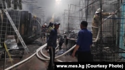 Рынок «Дордой» после пожара. 5 июля 2022 года. 