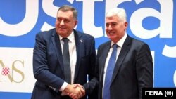 Milorad Dodik i Dragan Čović u Mostaru, 19. novembra 2022. 