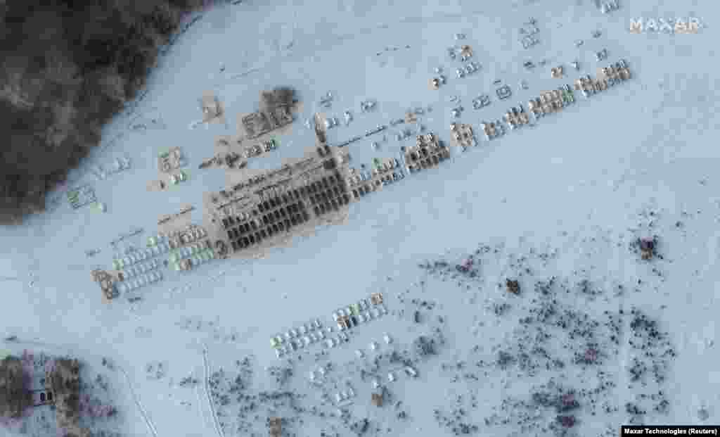 Šatori i prostor za smještaj za ruske vojske u Jelnji, 19. januar.