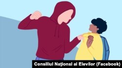 Imagine de pe un afiș al Consiliului Elevilor prin care era promovată o acțiune de descurajare de bullyingului în școli.