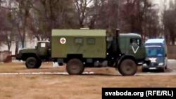 Расейская вайсковая тэхніка ў Мазыры, сакавік 2022 году.