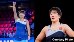 Архив сүрөт. Мээрим Жуманазарова жана Айпери Медет кызы.