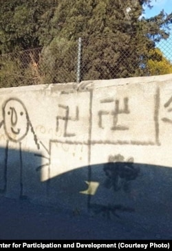 ჩართულობის და განვითარების ცენტრი წერს, რომ წარწერები უკვე წაშლილია, თუმცა ეს არ არის პირველი შემთხვევა