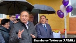 Алымкадыр Бейшеналиев Улуттук госпиталдын травматология бөлүмүнүн ачылышында. 15-март, 2022-жыл. 