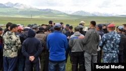 Садыр Жапаров Солтон-Сарыда эл менен жолугууда. 27-июнь, 2022-жыл.