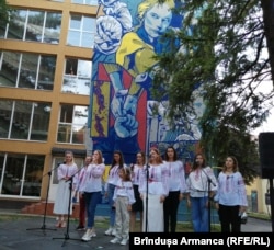 Pe scenă s-a cântat Imnul Ucrainei