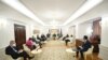 Krerët e institucioneve të Kosovës gjatë takimit me zyrtarë të Quint-it dhe Zyrës së Bashkimit Evropian në Kosovë.