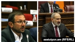 Гегам Манукян, Никол Пашинян (комбинированная фотография).