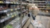 Grocery stores in Moscow are still filled with food, albeit at much higher prices.