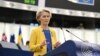 Presidentja e Komisionit Evropian, Ursula von der Leyen, gjatë fjalimit në Parlamentin Evropian. 14 shtator 2022.