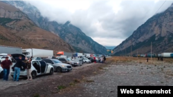 Контролниот пункт Горен Ларс на руско-грузиската граница.