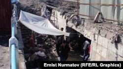 Ошто курула турган эстакада көпүрөнүн орду.