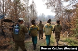 Добровольцы на тушении пожаров, Якутия