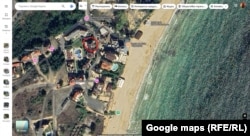 Комплексът в местността "Каваци" (ограден с червено) край Созопол, където СБУ добива апартаменти след замяна на почивната станция в Морската градина на Варна.