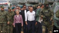 Președinta Comisiei Europene, Ursula von der Leyen, se află într-un turneu în țările UE de la granița cu Ucraina și Rusia. 