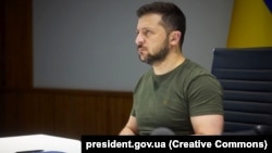 Presidenti ukrainas, Volodymyr Zelensky. Kiev, 11 gusht 2022.
