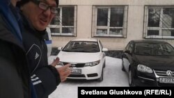 Пастор пресвитерианской церкви "Благодать" Бахтжан Кашкумбаев на свободе. Астана, 17 февраля 2014 года.   