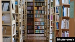 Шафы з кнігамі. Ілюстрацыйнае фота