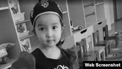 Aikorkem Meldekhan, 4, was shot dead in Almaty in January 2022. 