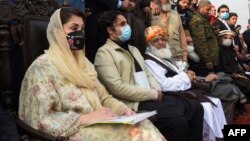 مولانا فضل الرحمن، بلاول بوټوزرداري او مريم نواز - انځور له ارشیفه