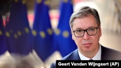 Predsednik Srbije Aleksandar Vučić na samitu EU u Briselu, 23. jun 2022.