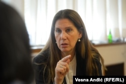 Mirela Kumbaro, ministre e Turizmit dhe Mjedisit në Qeverinë e Shqipërisë.