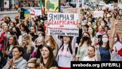 Жаночы марш у Менску. Ілюстрацыйнае фота. 