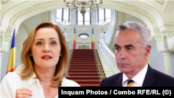 Elena Lasconi și Călin Georgescu (colaj)