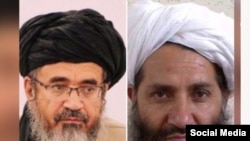 هبت‌الله آخندزاده، رهبر طالبان و عبدالحکیم حقانی، قاضی‌القضات حکومت طالبان 