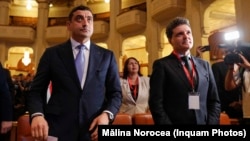 George Simion și Nicușor Dan la o dezbatere organizată Blocul Național Sindical (BNS).