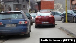 Bosnia and Herzegovina, Srebrenica, Cars with Serbian licence plates on day of local elections in Bosnia, November 15 2020. 