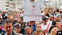 Франциядагы "Санитардык диктатурага" каршы митинг. 7-август, 2021-жыл.