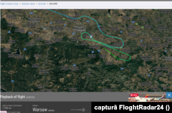 Traseul avionului în care se afla Ursula von der Leyen.