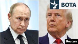Presidenti amerikan, Donald Trump (djathtas) dhe homologu i tij rus, Vladimir Putin. Fotografi e kombinuar.