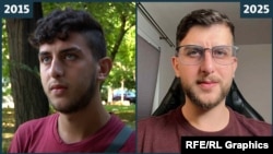 Majedeldin Abdulhai në Beograd, Serbi më 2015 dhe në një tjetër fotografi të shkrepur së fundmi në Gjermani.