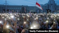 Минсктеги кечки демонстрация