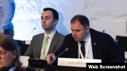 ლევან მახაშვილი (მარცხნივ) და ნიკოლ სამხარაძე სესიაზე