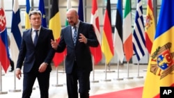 Ultima întrevedere din cadrul Consiliului de Asociere Moldova-UE a avut loc în mai 2024. În imagine, președintele de atunci al Consiliului European, Charles Michel, alături de premierul moldovean, Dorin Recean.
