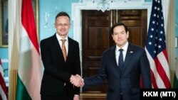 Szijjártó Péter és Marco Rubio egy korábbi találkozáson