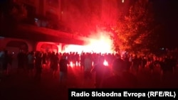 Incidentet gjatë protestave antiqeveritare në Novi Sad në gusht.