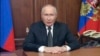 Președintele rus Vladimir Putin se adresează națiunii la Moscova, Rusia, 21 noiembrie 2024, conform unui videoclip difuzat de Kremlin.
