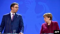 Vučić i Merkel, Berlin