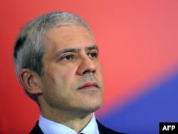 Boris Tadić tokom konferencije za novinare povodom odluke EU da se Srbiji ne dodeli status kandidata, 9. decembar 2011.