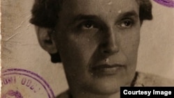 Diana Budisavljevic's passport photo from 1945. The Austrian woman is credited with helping rescue 7,500 mostly Serbian children from wartime Croatia's death camps.